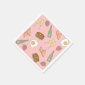 Brunch und Bubbly Cocktail Napkins Serviette (Ecke)