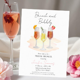 Brunch und Bubbly | Cocktails Brautparty Einladung