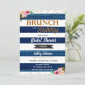 Brunch und Bubbly Confetti-Einladung Einladung (Stehend Vorderseite)