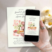 Brunch und Bubbly Country Garden Brautparty Einladung