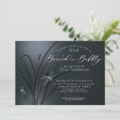 Brunch und Bubbly Dusty Blue Dragonfly Einladung (Stehend Vorderseite)