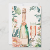 Brunch und Bubbly Elegante Brautdusche Einladung (Rückseite)