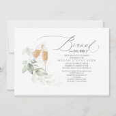 Brunch und Bubbly Elegantes Brautparty Einladung (Vorderseite)