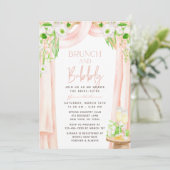 Brunch und Bubbly Elegantes Brautparty Einladung (Stehend Vorderseite)