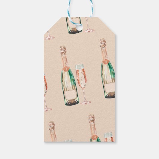 Brunch und Bubbly Elegantes Brautparty Geschenkanhänger (Rückseite)