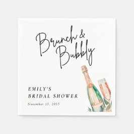 Brunch und Bubbly Elegantes Brautparty Serviette
