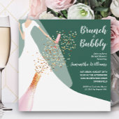 Brunch und Bubbly Emerald Brautparty Einladung