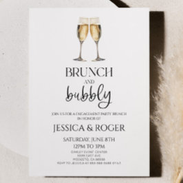 Brunch und Bubbly Engagement Party Brunch Einladung
