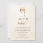 Brunch und Bubbly Engagement Party Brunch Einladung (Vorderseite)