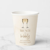 Brunch und Bubbly Engagement Party Brunch Pappbecher (Rückseite)