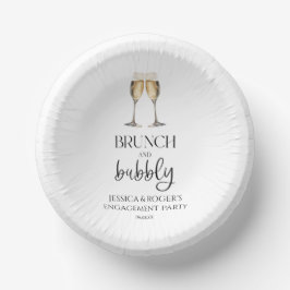 Brunch und Bubbly Engagement Party Brunch Pappteller