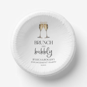 Brunch und Bubbly Engagement Party Brunch Pappteller
