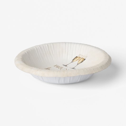 Brunch und Bubbly Engagement Party Brunch Pappteller (Gewinkelt)