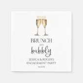 Brunch und Bubbly Engagement Party Brunch Serviette (Vorderseite)