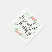 Brunch und Bubbly Floral Brautparty Napkin Serviette (Ecke)