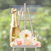 Brunch und Bubbly Floral Brautparty Willkommen Acrylschild