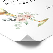 Brunch und Bubbly Floral Mimosa Bar Sign Poster (Ecke)