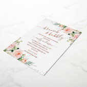 Brunch und Bubbly Floral ROSE GOLD Brautparty Folieneinladung (Gedreht)