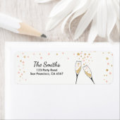 Brunch und Bubbly geben Address Label Champagne zu (Insitu)