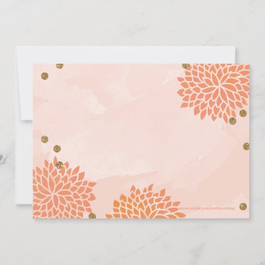 Brunch und Bubbly Glitzer Wasserfarbdusche laden e Einladung (Rückseite)