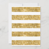 Brunch und Bubbly Gold Brautparty Einladung (Rückseite)