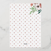 Brunch und Bubbly Herbst Brautparty Rose Gold Folieneinladung (Rückseite)