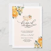Brunch und Bubbly Hochzeitsfeier Einladung (Vorderseite)