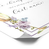 Brunch und Bubbly Lavender und Lilac Brautparty Poster (Ecke)