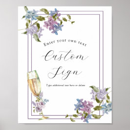 Brunch und Bubbly Lavender und Lilac Brautparty Poster