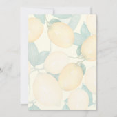 Brunch und Bubbly Lemons Brautparty Einladung (Rückseite)