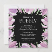 Brunch und Bubbly Magnolia Brautparty Einladung (Vorderseite)