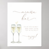 Brunch und Bubbly Mimosa Bar Sign Poster (Vorne)