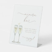 Brunch und Bubbly Mimosa Bar Sign Sockelschild (Vorderseite)
