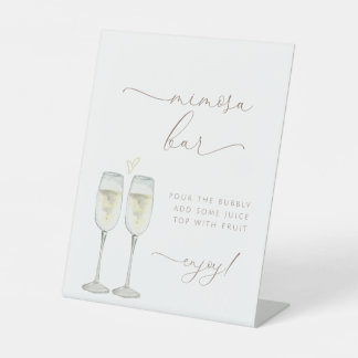 Brunch und Bubbly Mimosa Bar Sign Sockelschild