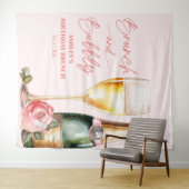 Brunch und Bubbly Mimosa Champagne Birthday Brunch Wandteppich (Beispiel (Horizontal))