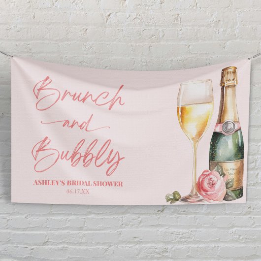 Brunch und Bubbly Mimosa Champagne Brautparty Banner