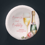 Brunch und Bubbly Mimosa Champagne Brautparty Pappteller<br><div class="desc">Das sind rosa Brunch und bubbly floral Mimosa Champagner Brautparty Paper Bowls!</div>