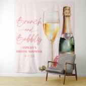 Brunch und Bubbly Mimosa Champagne Brautparty Wandteppich (Beispiel)