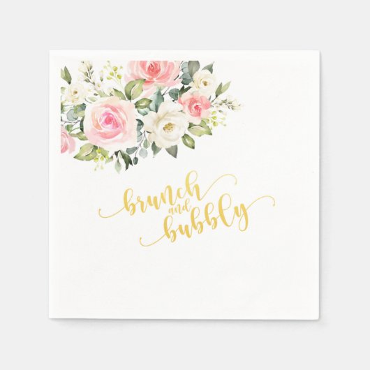 Brunch und Bubbly Napkin Serviette (Vorderseite)
