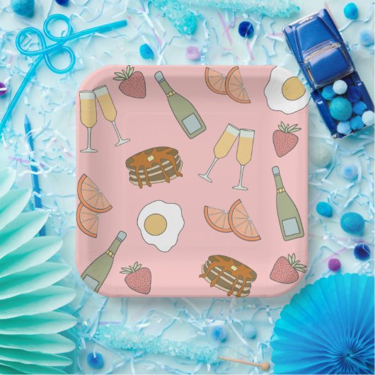 Brunch und Bubbly Paper Teller (Party)