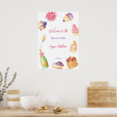 Brunch und Bubbly Patisserie Brautparty Poster (Küche)