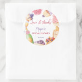 Brunch und Bubbly Patisserie Pancake vielen Dank Runder Aufkleber (Tasche)