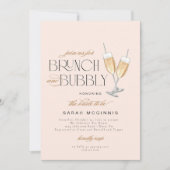 Brunch und Bubbly Prosecco Champagner-Dusche einla Einladung (Vorderseite)