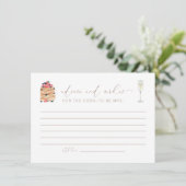 Brunch- und Bubbly-Ratschläge und Wunschkarte Begleitkarte (Stehend Vorderseite)