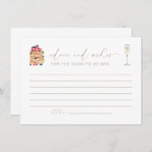 Brunch- und Bubbly-Ratschläge und Wunschkarte Begleitkarte (Vorne/Hinten)