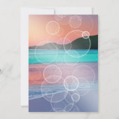 Brunch und Bubbly Sand Hearts Beach Brautparty Einladung (Rückseite)