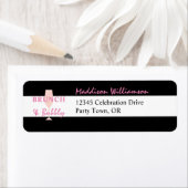 Brunch und Bubbly Schwarzweiß-Rücksendeadresse (Insitu)