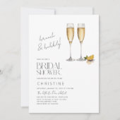 Brunch und Bubbly Sparkle Bridal Dusche Einladung (Vorderseite)