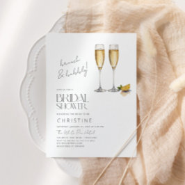 Brunch und Bubbly Sparkle Bridal Dusche Einladung