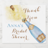 Brunch und Bubbly Sparkling Bridal Showe Schaumweinetikett (Einzelnes Label)